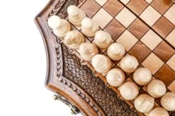 Jeu D'Échecs Décoratif En Bois -Internationalité Échecs Magasin jeu dechecs decoratif pions blancs