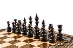 Jeu D'Échecs En Bois Artisanal Pliable -Internationalité Échecs Magasin jeu dechecs en bois artisanal pliable 30x30 1