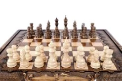 Jeu D'Échecs En Bois Laqué -Internationalité Échecs Magasin jeu dechecs en bois laque cavalier