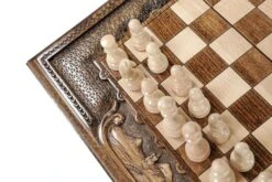 Jeu D'Échecs En Bois Laqué -Internationalité Échecs Magasin jeu dechecs en bois laque pions blancs