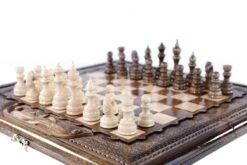 Jeu D'Échecs En Bois Laqué -Internationalité Échecs Magasin jeu dechecs en bois laque roi