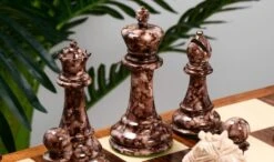 Jeu D'Échecs Style "Marbre" 26 Jeu D'Échecs Style "Marbre" -Internationalité Échecs Magasin jeu dechecs marbre pions noirs