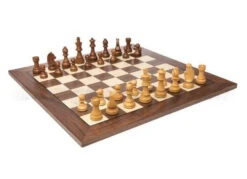Jeu D'Échecs 55x55 Cm En Bois De Noyer