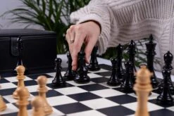 Jeu D'Échecs Épique En Bois D'Ébène Et D'Érable 19 Jeu D'Échecs Épique En Bois D'Ébène Et D'Érable -Internationalité Échecs Magasin jeu echecs anigre noir