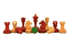 Jeu D'Échecs En Bois De Buis Rouge -Internationalité Échecs Magasin jeu echecs bois buis rouge vert