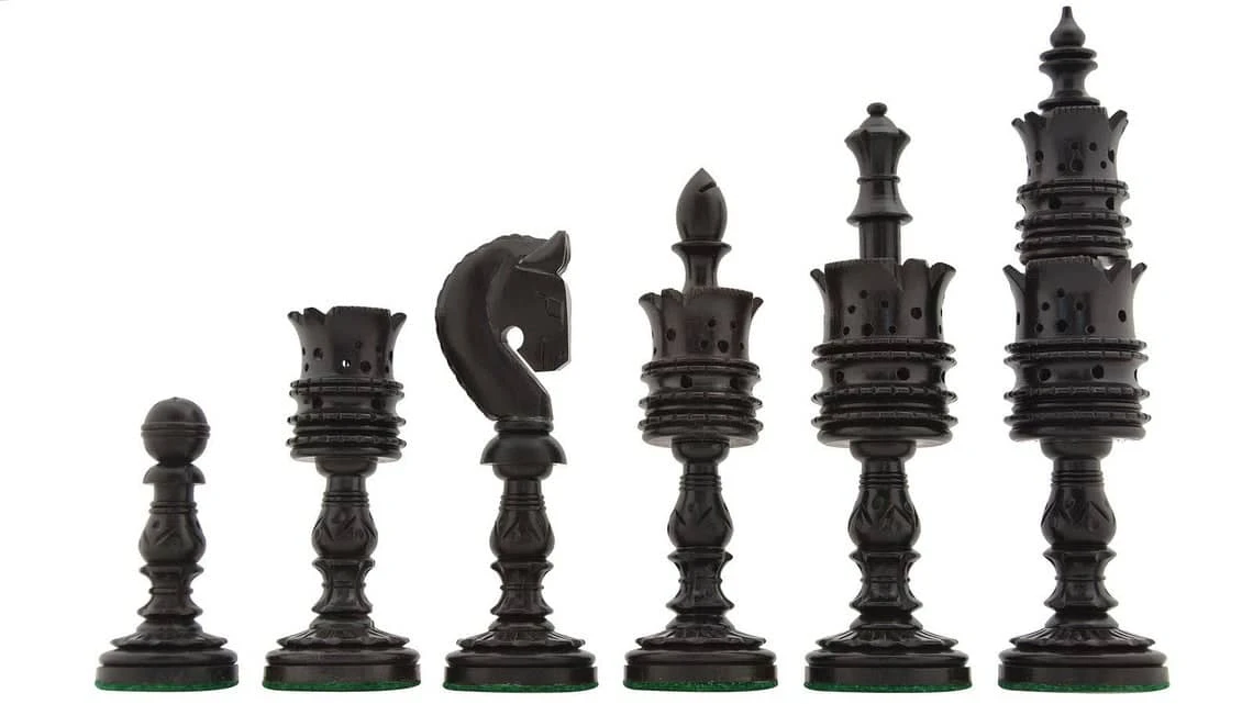 Jeu D'Échecs En Bois D'Ébène 4 Jeu D'Échecs En Bois D'Ébène – Image 2