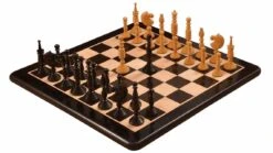 Jeu D'Échecs En Bois D'Ébène Poli -Internationalité Échecs Magasin jeu echecs bois ebene poli echiquier