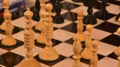 Jeu D'Échecs En Bois D'Ébène Poli -Internationalité Échecs Magasin jeu echecs bois ebene poli tour