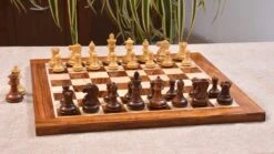 Jeu D'Échecs Fait à La Main En Bois De Rose -Internationalité Échecs Magasin jeu echecs bois rose fait main reine