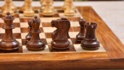 Jeu D'Échecs Fait à La Main En Bois De Rose -Internationalité Échecs Magasin jeu echecs bois rose fait main roi