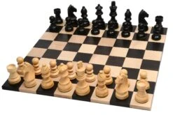 Jeu D'échecs En Buis Ebonisé 20 Jeu D'échecs En Buis Ebonisé -Internationalité Échecs Magasin jeu echecs en buis cases
