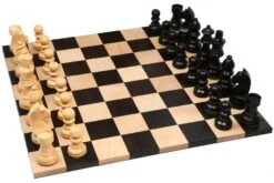 Jeu D'échecs En Buis Ebonisé 21 Jeu D'échecs En Buis Ebonisé -Internationalité Échecs Magasin jeu echecs en buis pions