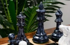 Jeu D'Échecs Peint Marbre Noir Et Blanc -Internationalité Échecs Magasin jeu echecs en marbre noir et blanc creation