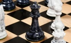Jeu D'Échecs Peint Marbre Noir Et Blanc -Internationalité Échecs Magasin jeu echecs en marbre noir et blanc luxe