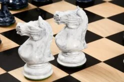 Jeu D'Échecs Peint Marbre Noir Et Blanc -Internationalité Échecs Magasin jeu echecs en marbre noir et blanc peint