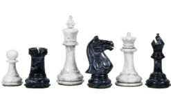 Jeu D'Échecs Peint Marbre Noir Et Blanc