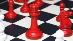 Jeu D'échecs Rouge En Os -Internationalité Échecs Magasin jeu echecs en os damier