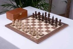Échiquier En Bois D'Érable Et De Noyer -Internationalité Échecs Magasin jeu echecs erable et noyer jouer