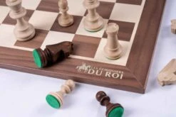 Échiquier En Bois D'Érable Et De Noyer -Internationalité Échecs Magasin jeu echecs erable et noyer pions