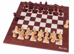 Jeu D’échecs Renaissance En Bois Rose Et Frêne (Haute Brillance)