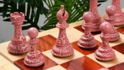 Jeu D'Échecs Rose Craquelé 16 Jeu D'Échecs Rose Craquelé -Internationalité Échecs Magasin jeu echecs rose feutre