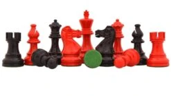 Jeu D'échecs Staunton Rouge Et Noir -Internationalité Échecs Magasin jeu echecs rouge et noir reine