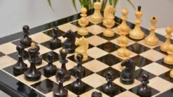 Jeu D'Échecs Russe En Buis Et En Bois D'Ebène 16 Jeu D'Échecs Russe En Buis Et En Bois D'Ebène -Internationalité Échecs Magasin jeu echecs russe bois ebene echiquier