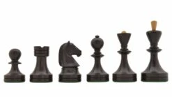 Jeu D'Échecs Russe En Buis Et En Bois D'Ebène 12 Jeu D'Échecs Russe En Buis Et En Bois D'Ebène -Internationalité Échecs Magasin jeu echecs russe bois ebene noir