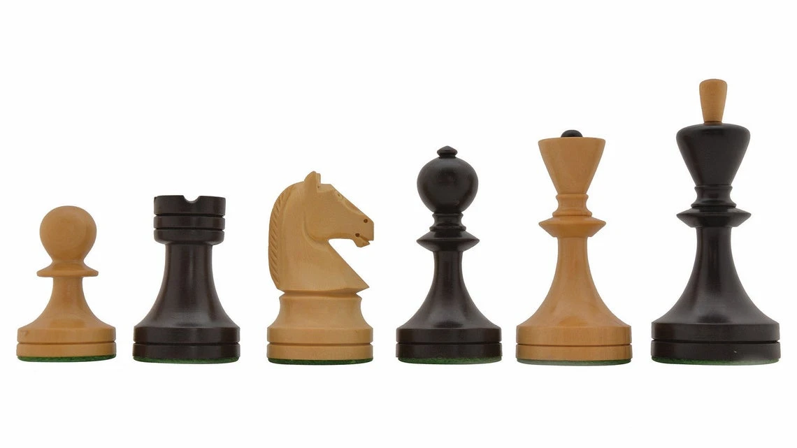 Jeu D'Échecs Russe En Buis Et En Bois D'Ebène 3 Jeu D'Échecs Russe En Buis Et En Bois D'Ebène