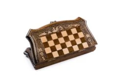 Jeu D'Échecs Russe Avec Échiquier Réversible En Backgammon -Internationalité Échecs Magasin jeu echecs russe hetre