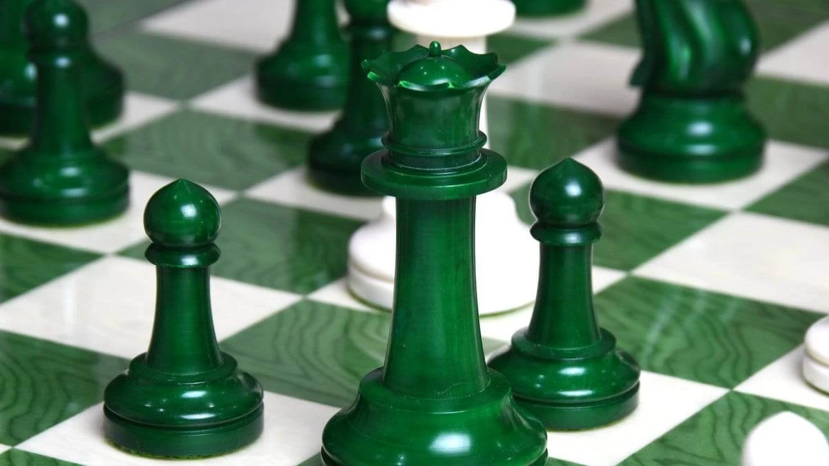 Jeu D'échecs Vert En Os De Chameau 11 Jeu D'échecs Vert En Os De Chameau – Image 9