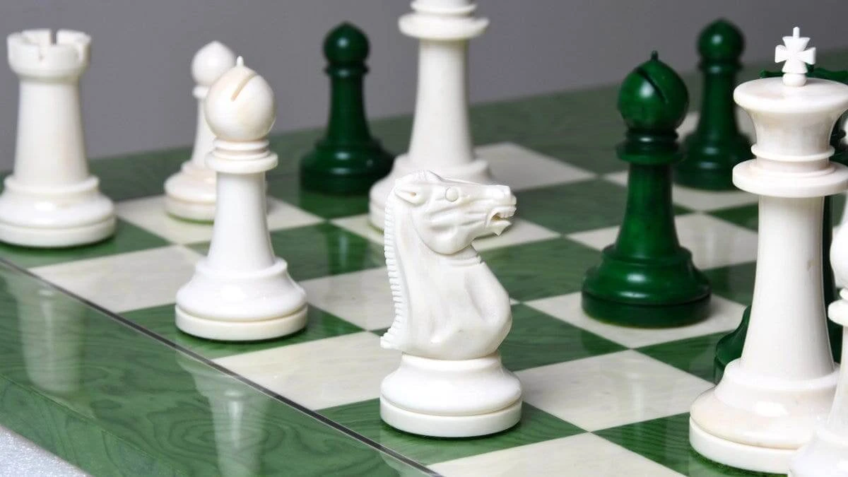 Jeu D'échecs Vert En Os De Chameau 9 Jeu D'échecs Vert En Os De Chameau – Image 7