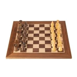 Echiquier Moderne En Noyer Et Jeu D'échecs -Internationalité Échecs Magasin noyer echiquier moderne bois