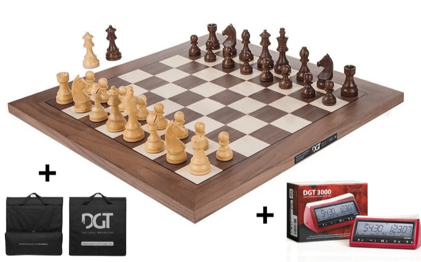 Pack D'Échecs Électronique USB Échiquier + Pièces D'Échecs + Horloge D'Échecs & Sac 3 Pack D'Échecs Électronique USB Échiquier + Pièces D'Échecs + Horloge D'Échecs & Sac