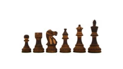 Pièces D'Échecs Artisanales En Bois Brûlé 24 Pièces D'Échecs Artisanales En Bois Brûlé -Internationalité Échecs Magasin pieces echecs artisanales hetre