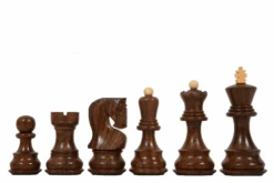 Jeu D'Échecs Nordique En Bois D'Acajou -Internationalité Échecs Magasin pieces echecs bois exotique