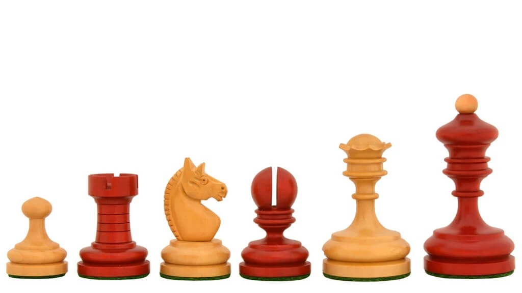 Pièces D'Échecs Rouges En Bois 3 Pièces D'Échecs Rouges En Bois