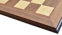 Plateau Échiquier En Bois De Noyer Et D'Érable -Internationalité Échecs Magasin plateau echiquier en bois roi